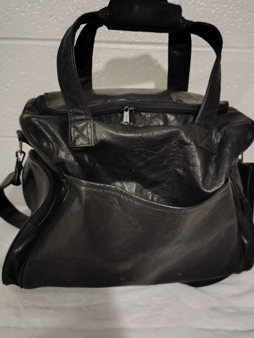 NWTF Sponsor Black Leather Travel Duffel Bag